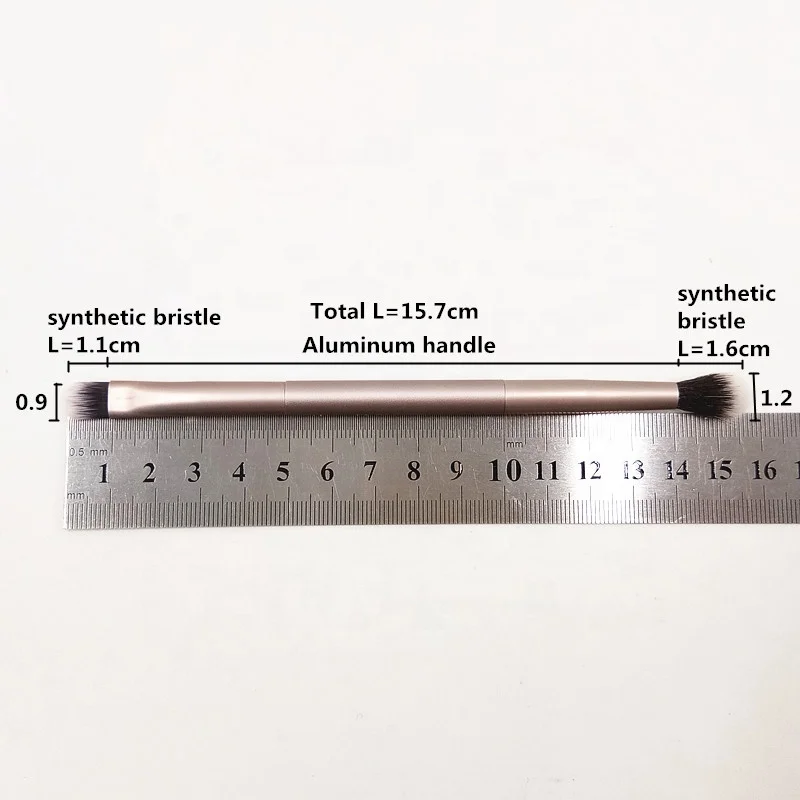 Double End Aluminum Eyeshadow Shading Brush Eye Powder Foundation Makeup Brush Single nk3 Double Headed Eye Shadow Brush