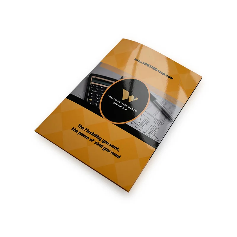 Zuoluo Full Color Two Pocket A4 Size File Folder with Custom Logo