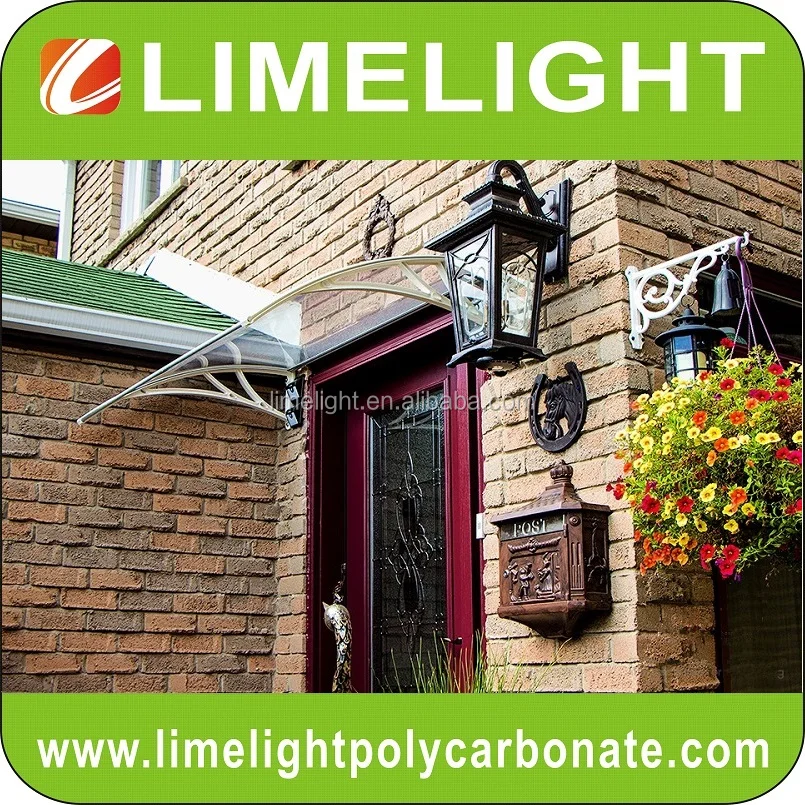 LIMELIGHT bronze panel and black bracket polycarbonate(PC) awning for window sun shade