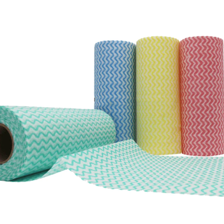 spunlace colorful wavyline mesh nonwoven fabric