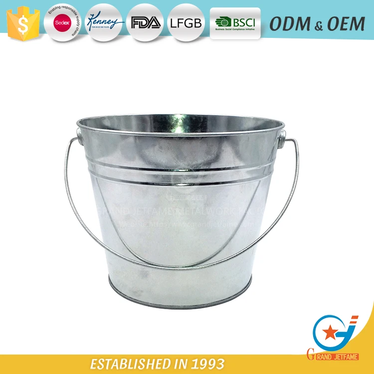 Durable Garden Planter Galvanized Flower Pots Metal Pot Planter Metal Flower Pot