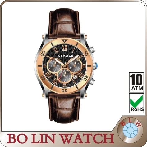 NEYMAR 10 ATM Stainless Steel Japan Quartz Factory Price Excel Wrist Watch