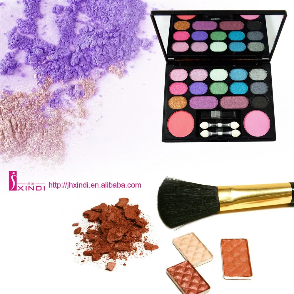 Factory Makeup Sets 14 Color Eye Shadow 2 Color Brow Powder Blush Lip Balm Combo Make Up Kit with Mirror Brush