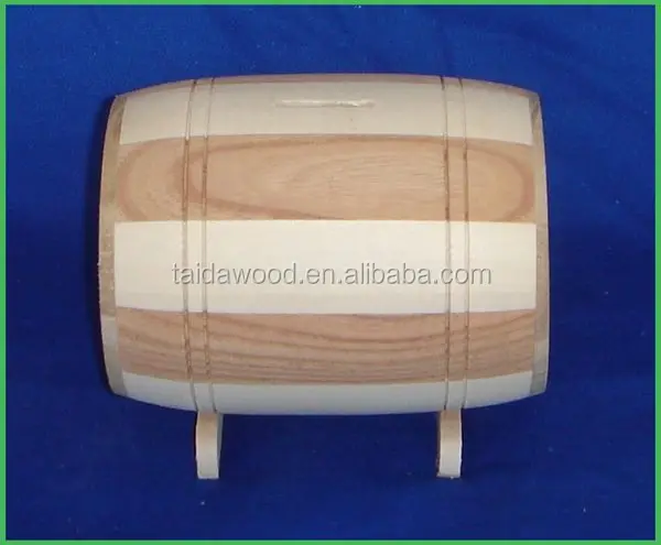 A fine wooden piggy bank