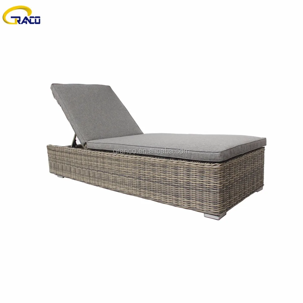 
Wicker Outdoor Furniture Rattan Sun Lounger Setting Pool Rattan Patio Chaise Lounge 