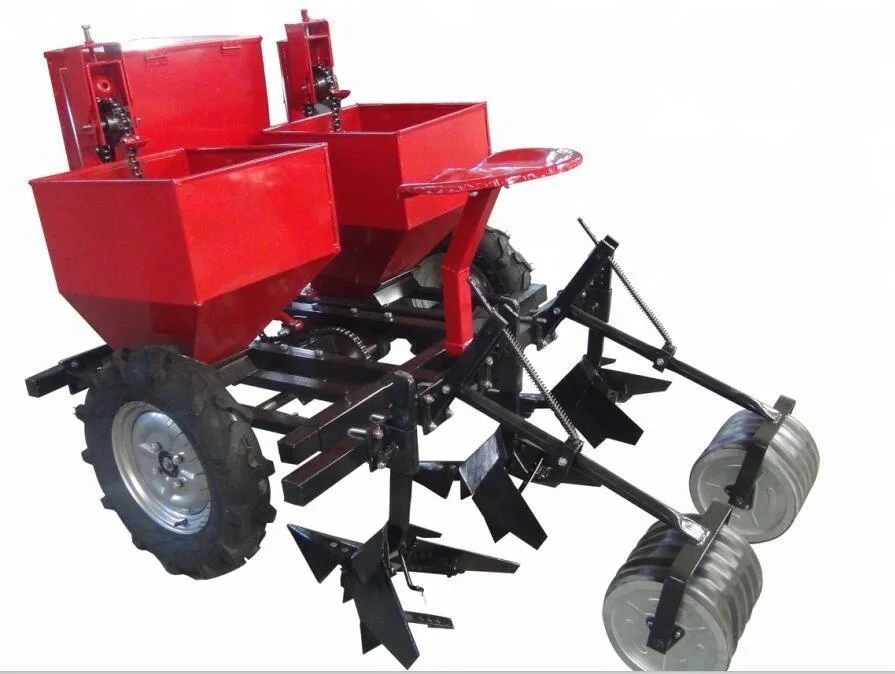 Farm tractor 3-point linkage two rows tractor potato & garlic planter machine for sale