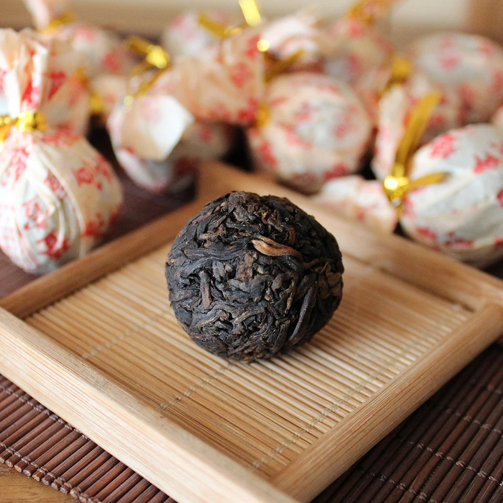 
Mini Puer Tea Balls Chinese Famous Dark Tea Ripe Puer Tea 