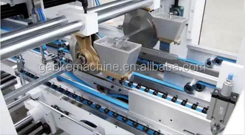 GK-1200PC High Speed Box Folding Gluing Machine For Crash Lock Bottom Box Making