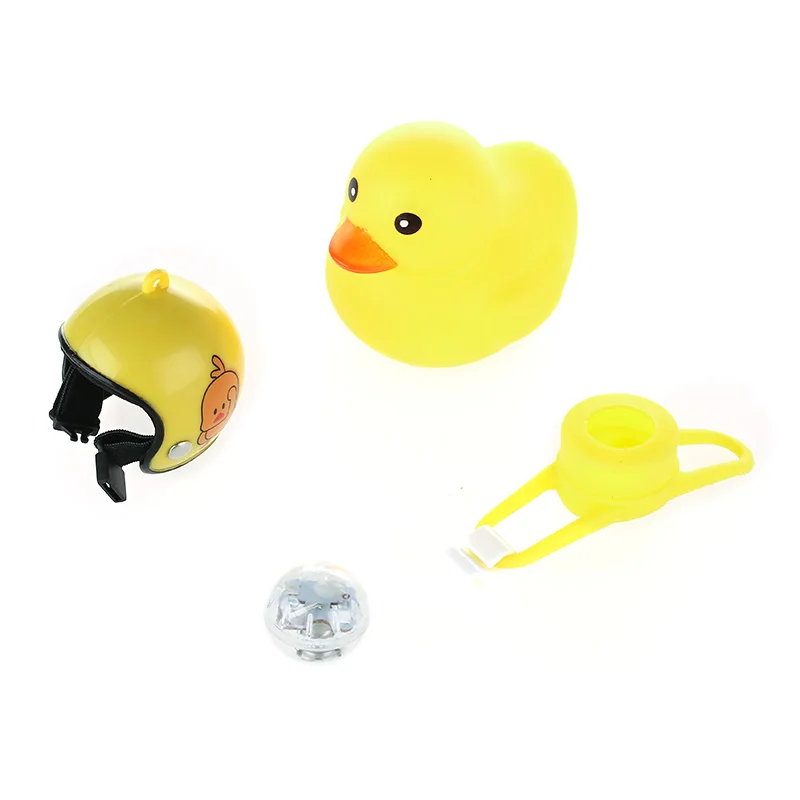 Маленькая желтая утка Детский велосипедный шлем мотоциклетный гудок светящийся бамбук Маленькая желтая утка