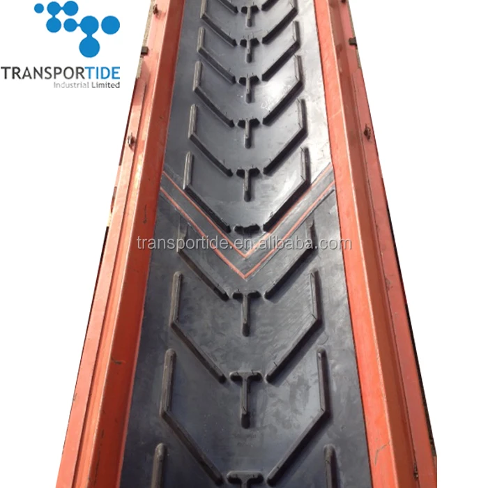 
Cleats and top cover rubber are vulcanized integrally Chevron Conveyor Belt 