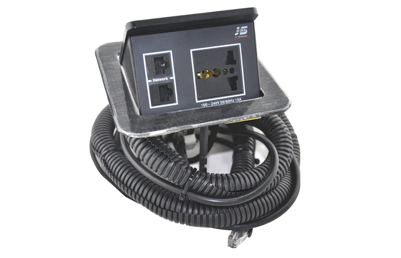 Video Conference Meeting Table With Cable Pop up Multimedia socket  Box