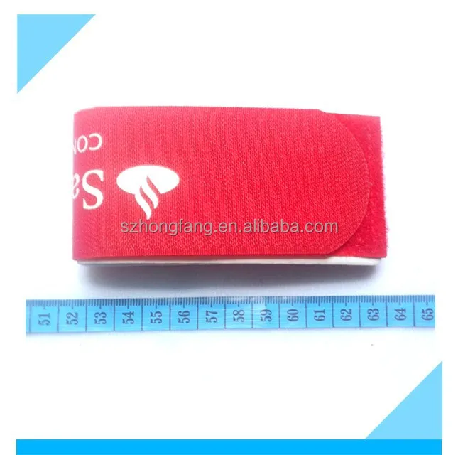 Padded snow ski straps with hook loop fastener