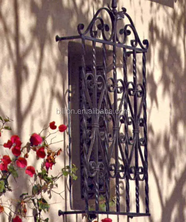 powder coated ornamental iron window grills