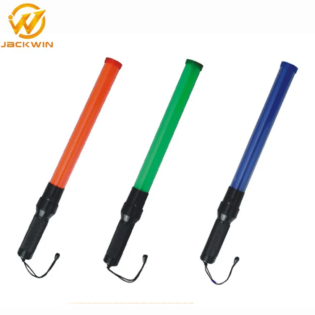LED Rechargeable Traffic Safety Baton Police Torch Light Traffic Control Safety Light Sticks