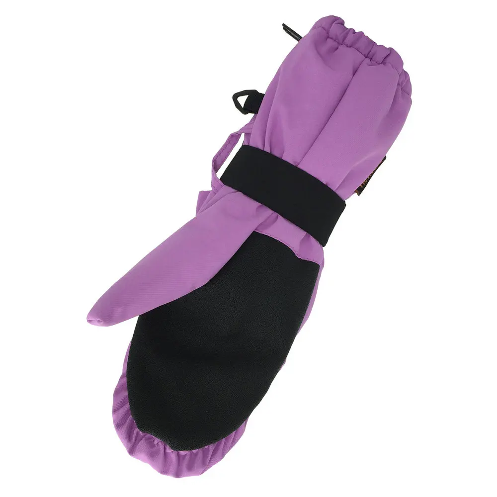 Purple Waterproof Sports Ski Mittens For Girls