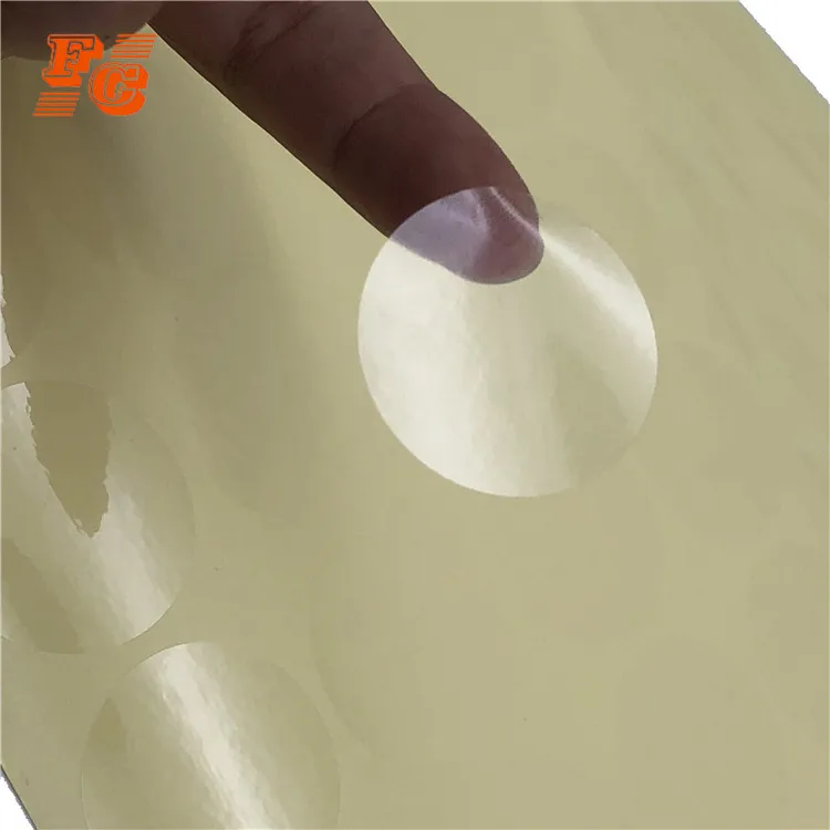 Clear Round Blank Transparent Waterproof Self Adhesive Labels Sealing Sticker