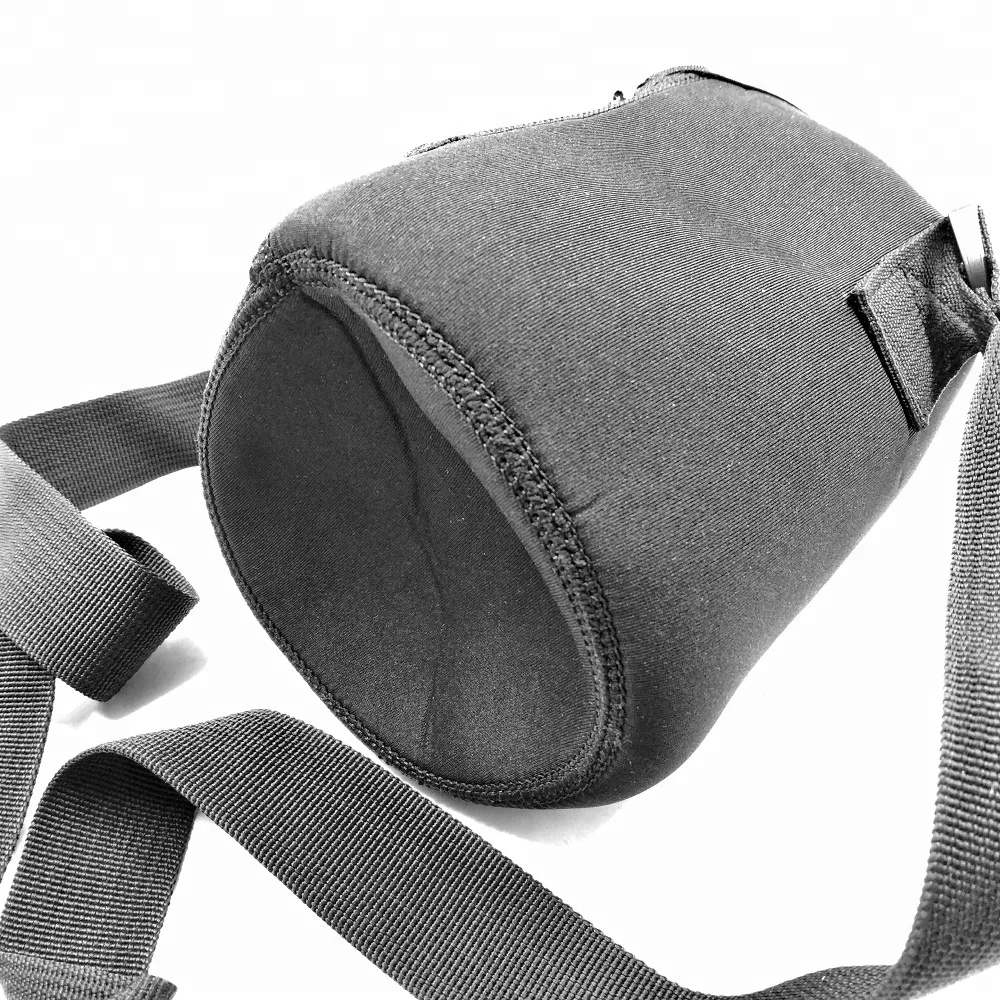 Promotional Zipper Growler Holder Sleeve With Strap Neoprene Cover For Kettle, Beer, Water Bottle