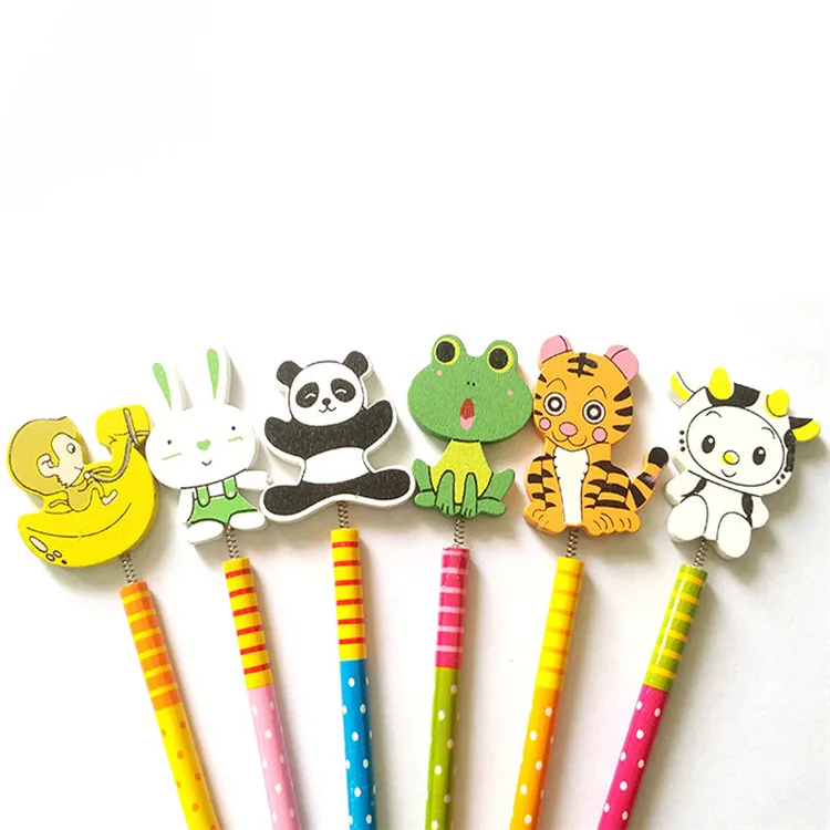FQ brand wholesale small custom logo school student animal wood writing pencil