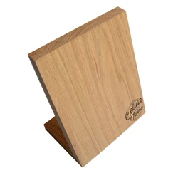 Custom logo hot sales solid oak magnetic knife holder Eco-friendly wood knife block for 4 knives