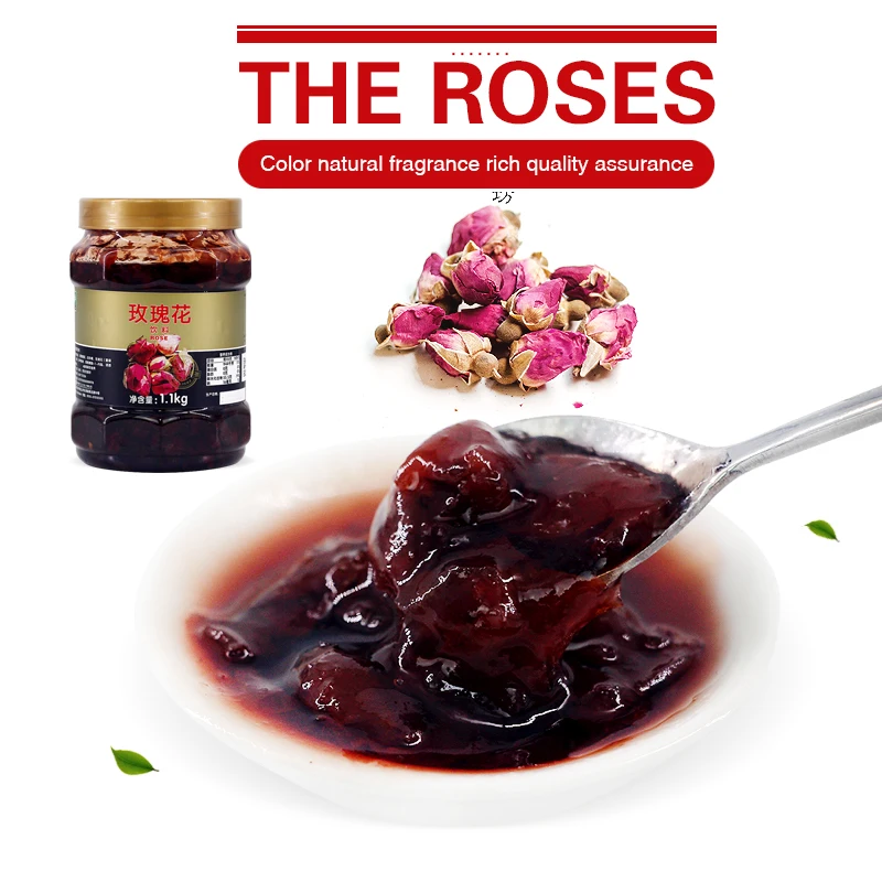 Rose Jam Fruit Jam1.1kg Rose Tea Manufacturer Skin Whitening Tea Beauty Drink