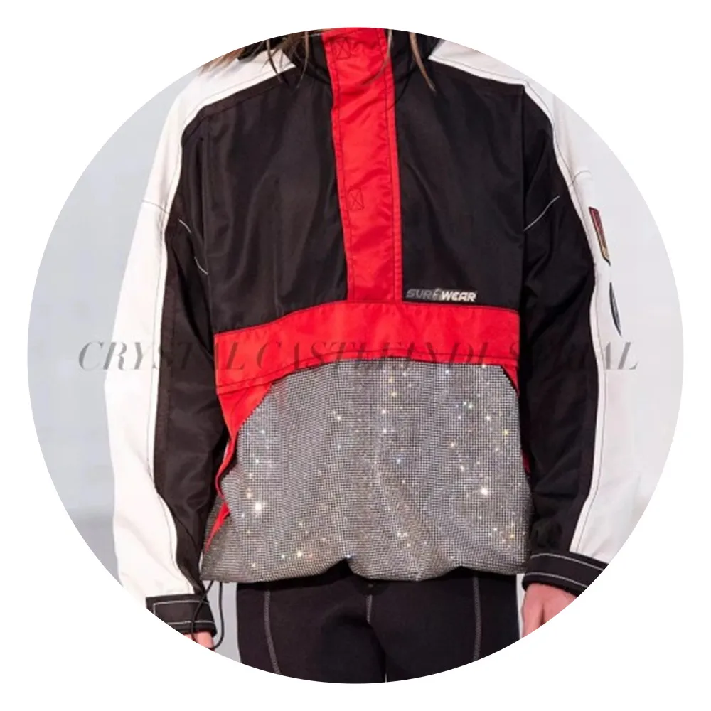 
Clothing decoration high quality 120*45cm no glue aluminum setting glass crystal rhinestone mesh net rhinestone sheet 