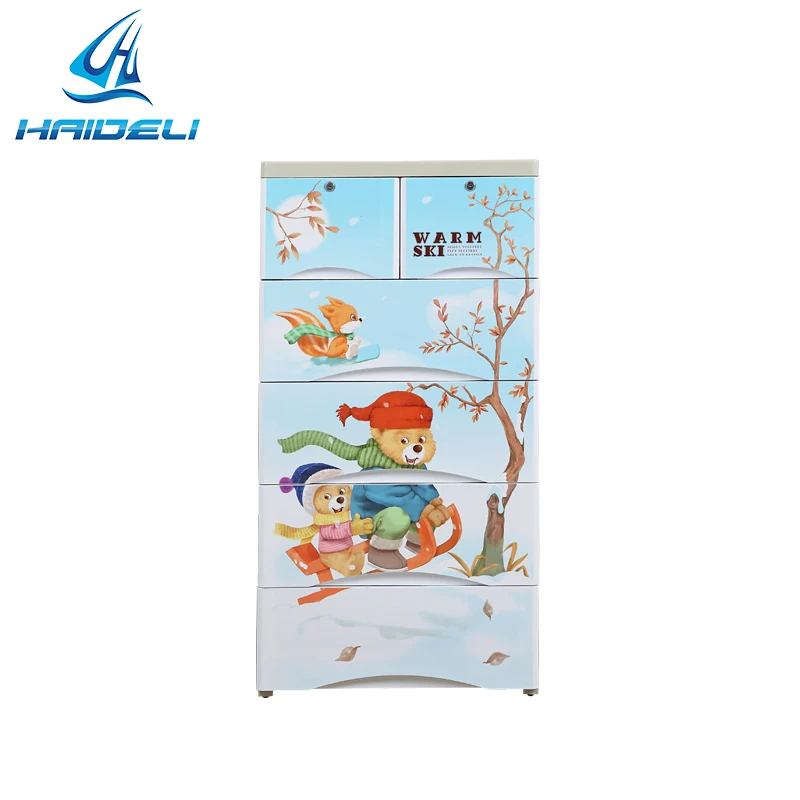 Cartoon Plastic Baby Drawers cabinet