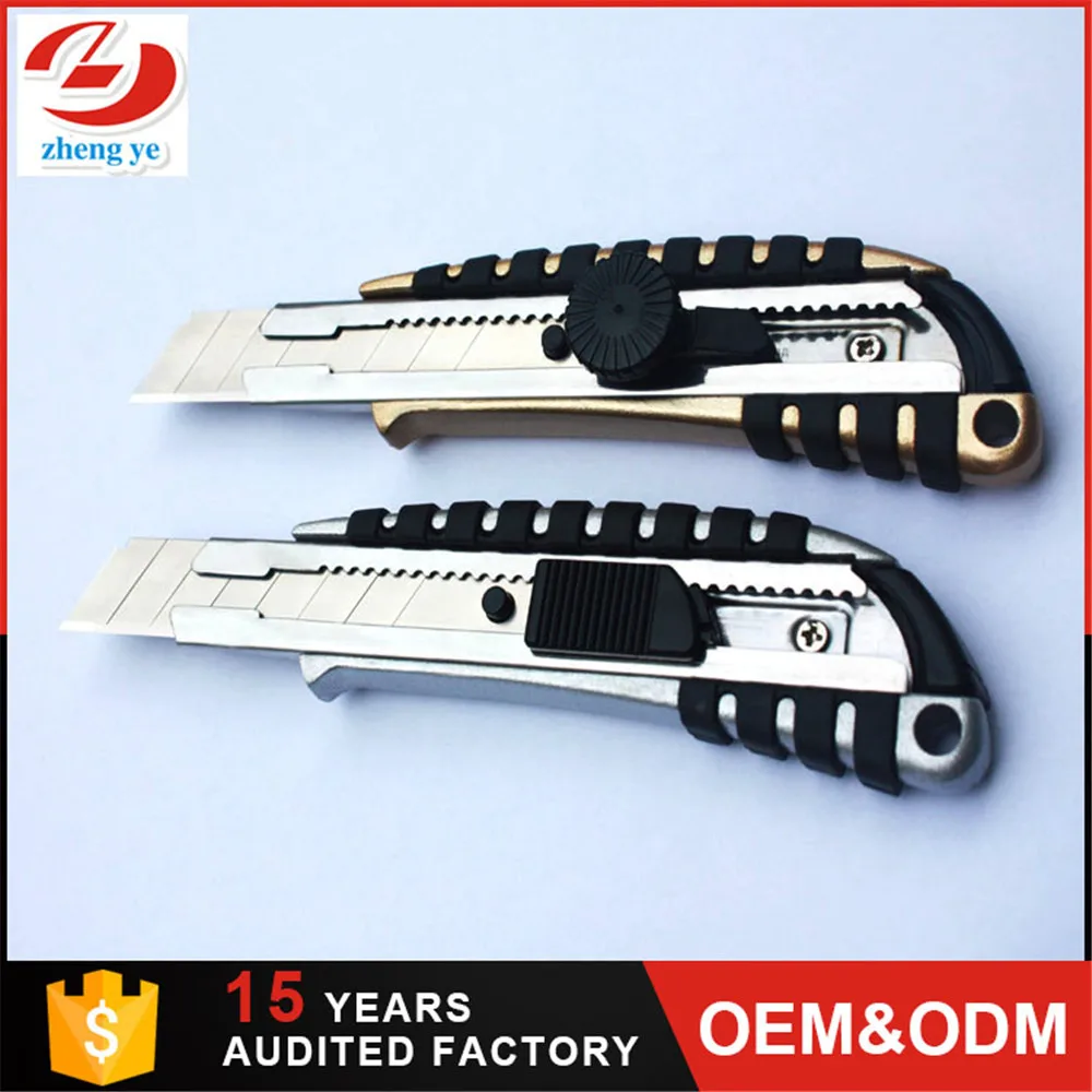 
Retractable utility knife industrial aluminum 18mm cutter knife 