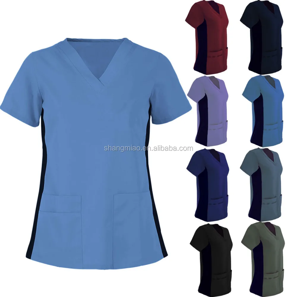 New design short sleeves nurses uniform scrub suit for doctor