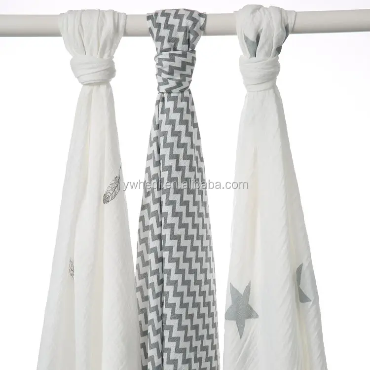Newborn gift 100% organic cotton baby muslin swaddle blanket