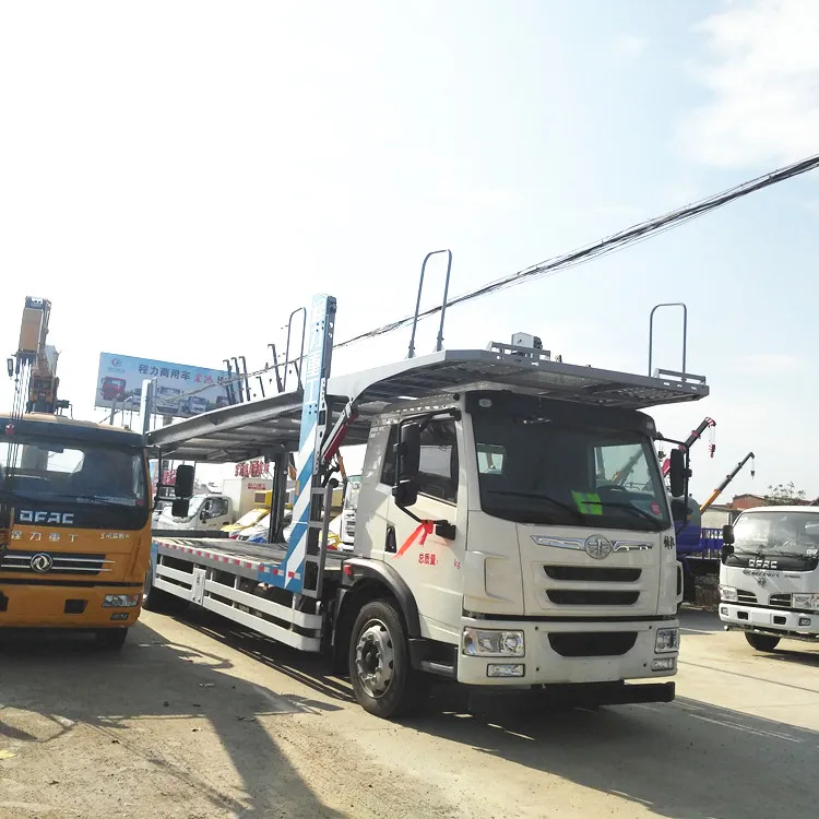 Euro 2/3/4/5 4x2 2 axle vehicle cars transport 4 seats truck car carrier 5 car carrier truck trailer for sale