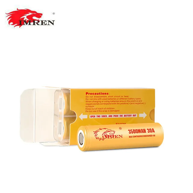 Battery wrap 18650 custom printed IMREN  30A Deep Cycle  imr batteries