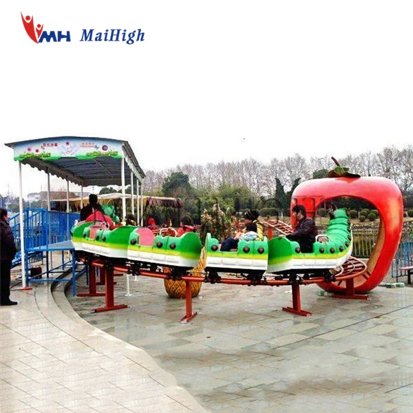 Factory Direct Amusement Equipment Fruit Worm Roller Coaster