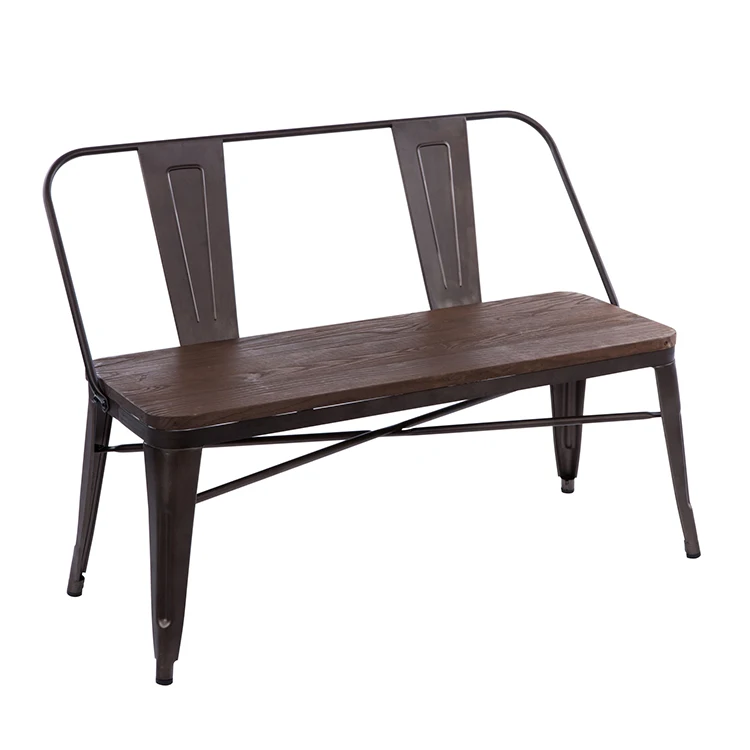 Newest design solid wood highback bench long chair