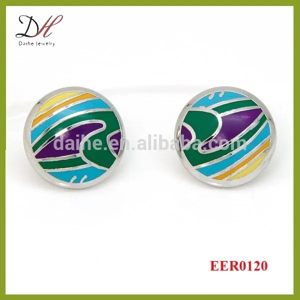 Daihe EER0120 Russian blue enamel earrings for women