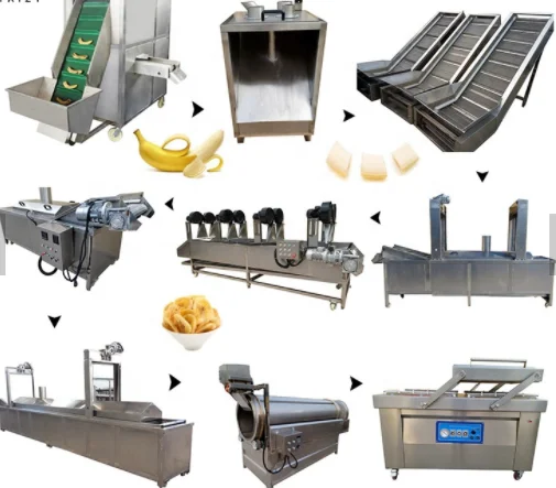 
Full Automatic Plantain Chips making machine plantain banana chip production line frying line 