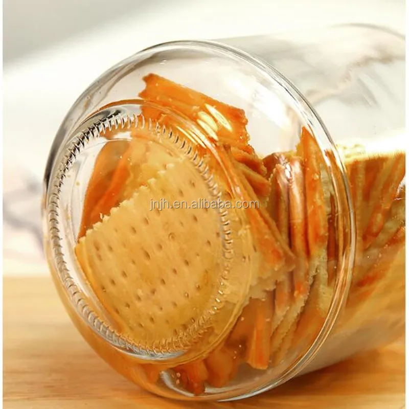 Flint glass 2500 ml storage tins with lids