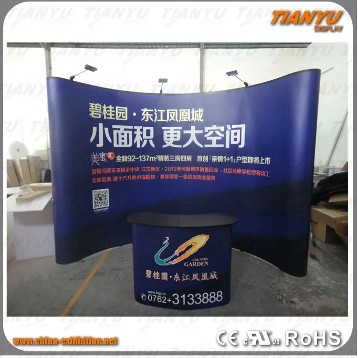 
Professional aluminum Pop Up Stand with PVC Banner Professional aluminum Pop Up Stand with PVC Banner