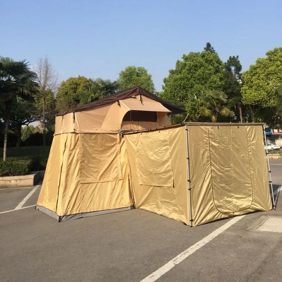 2018 Popular Waterproof Canvas Car Side Awning Tent With Mesh Awning Wall on sale