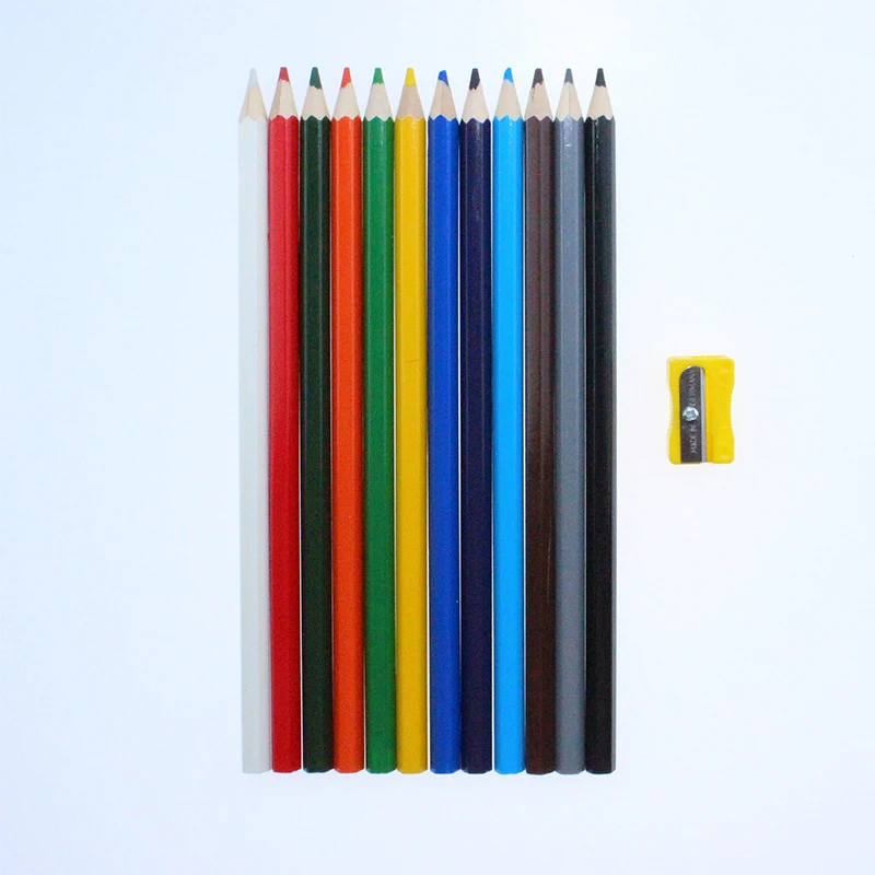 writing smooth and soft coloring wooden pencil with custom logo printing,color pencil sets
