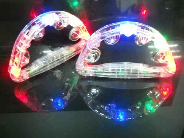Sway Hand Bell Toy Colorful Flash Musical Instrument New Tambourine 4LEDs