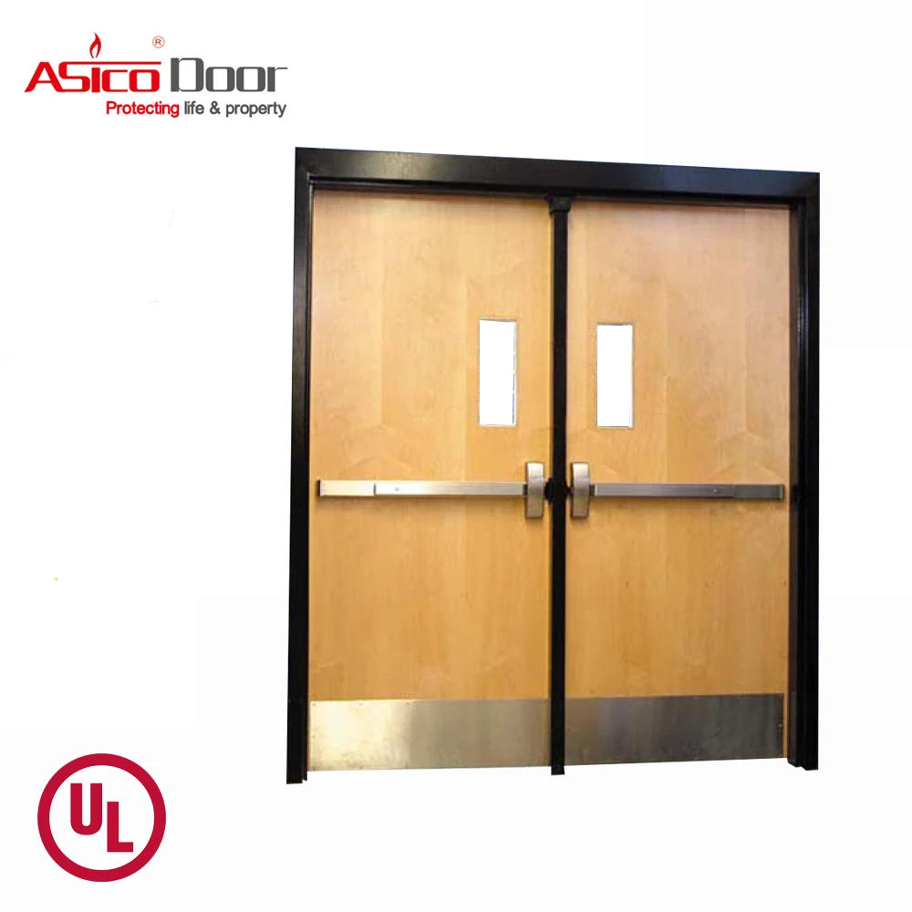 Cold Roll Galvanized Steel Door Fire Rating 3 hrs Hospital School Residential Used Fire Door