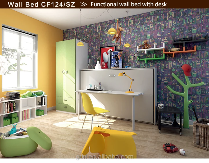 hot sell folding trundle bed,pull down wall bed,hidden wall sofa bed mechanism CF124/SZ-CF124/SZ/SF