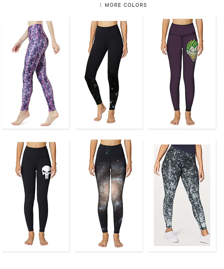Womens yoga pants fitness The Punisher Skull printed high waisted workout leggings