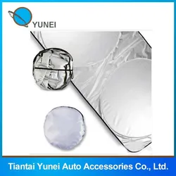 Hot Sale 240T Polyester Silver Car Sun Shade Excellent UV Reflector Keeps Vehicle Cooler