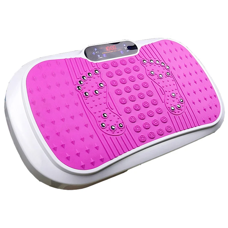 
home exercise Fitness gym equipment Slimmer body shaper exercise vibro fit vibration machine plate with resistance bands 