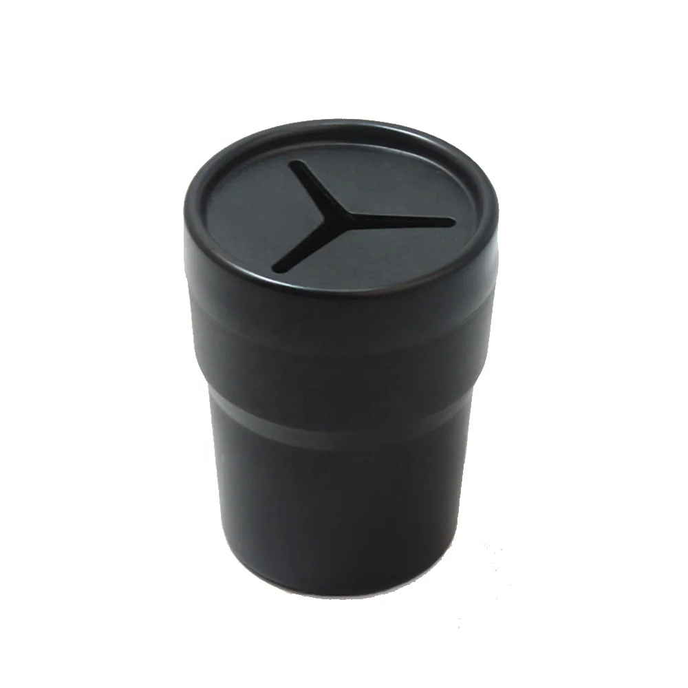 
OEM plastic round cup holder can mini car trash bin 