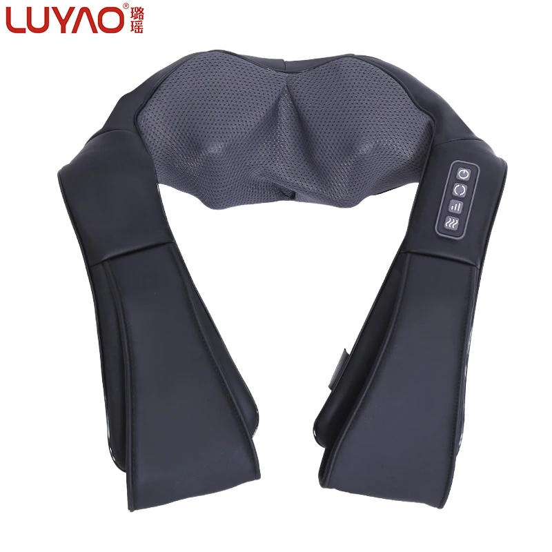 LUYAO OEM Amazon Best Seller Neck Shoulder Massager Shawl Shiatsu Heat Kneading Back Neck and Shoulder Massage Belt