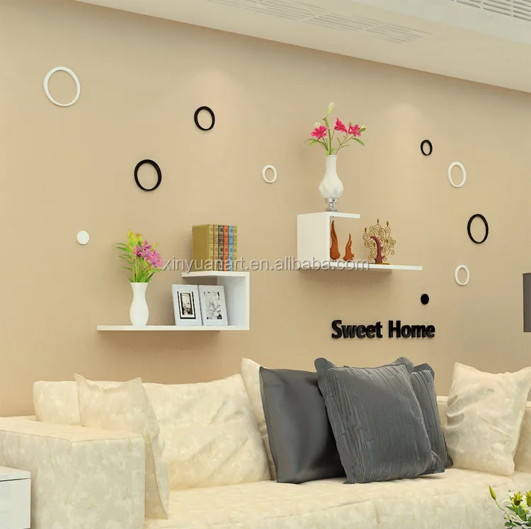The Best Popular selling wood cube wall shelf decoration