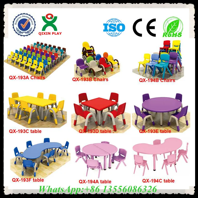 Cheap Nursery Furniture/plastic Kids Chairs and Table Set/used Daycare Furniture for Sales