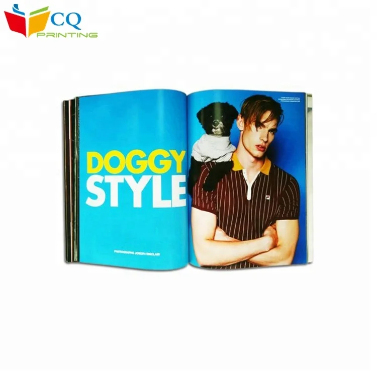 Offset paper customized perfect binding magazine catalogue book printing / cheap A4 brochure magazine printing service
